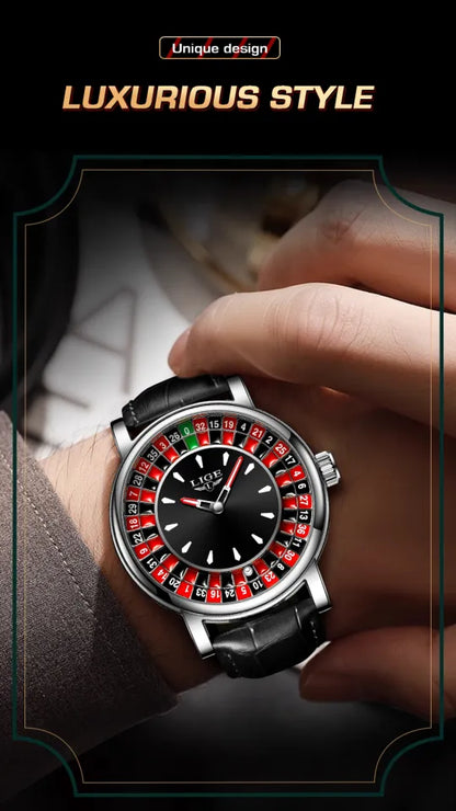 LIGE Roulette Dial Watch